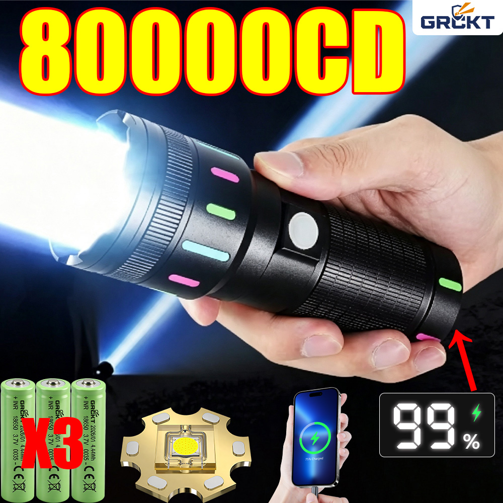 Outdoor Adventure Camp - Latarka LED o mocy 80000CD, najmocniejsza
