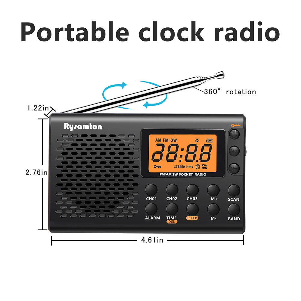 Emergency Radio Solar - Przenośne radio na baterie FM Krótkofalowe