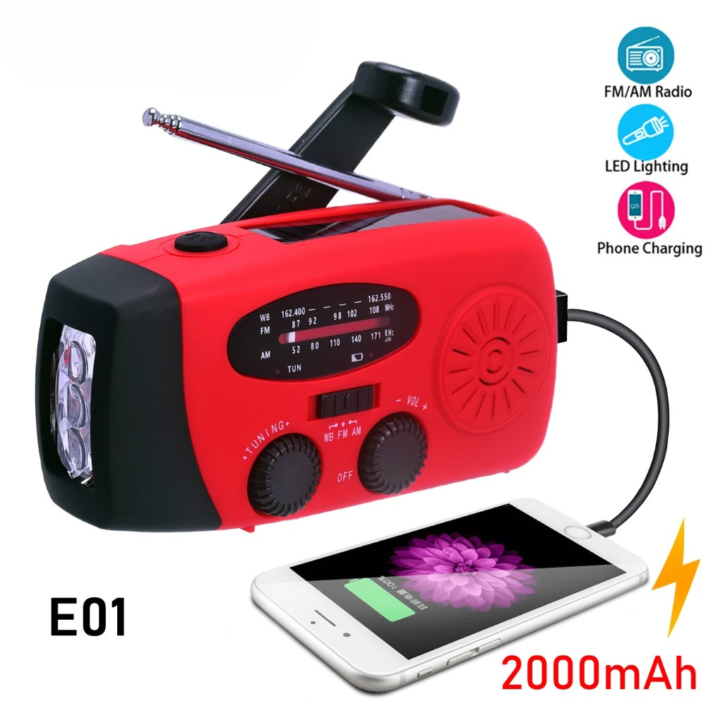 Radio solarno-krankowe E01 z f – Emergency Radio Solar recenzja i cena